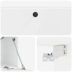 Mobile Porta TV da Muro 98 x 31 x 30 cm Bianco Lucido