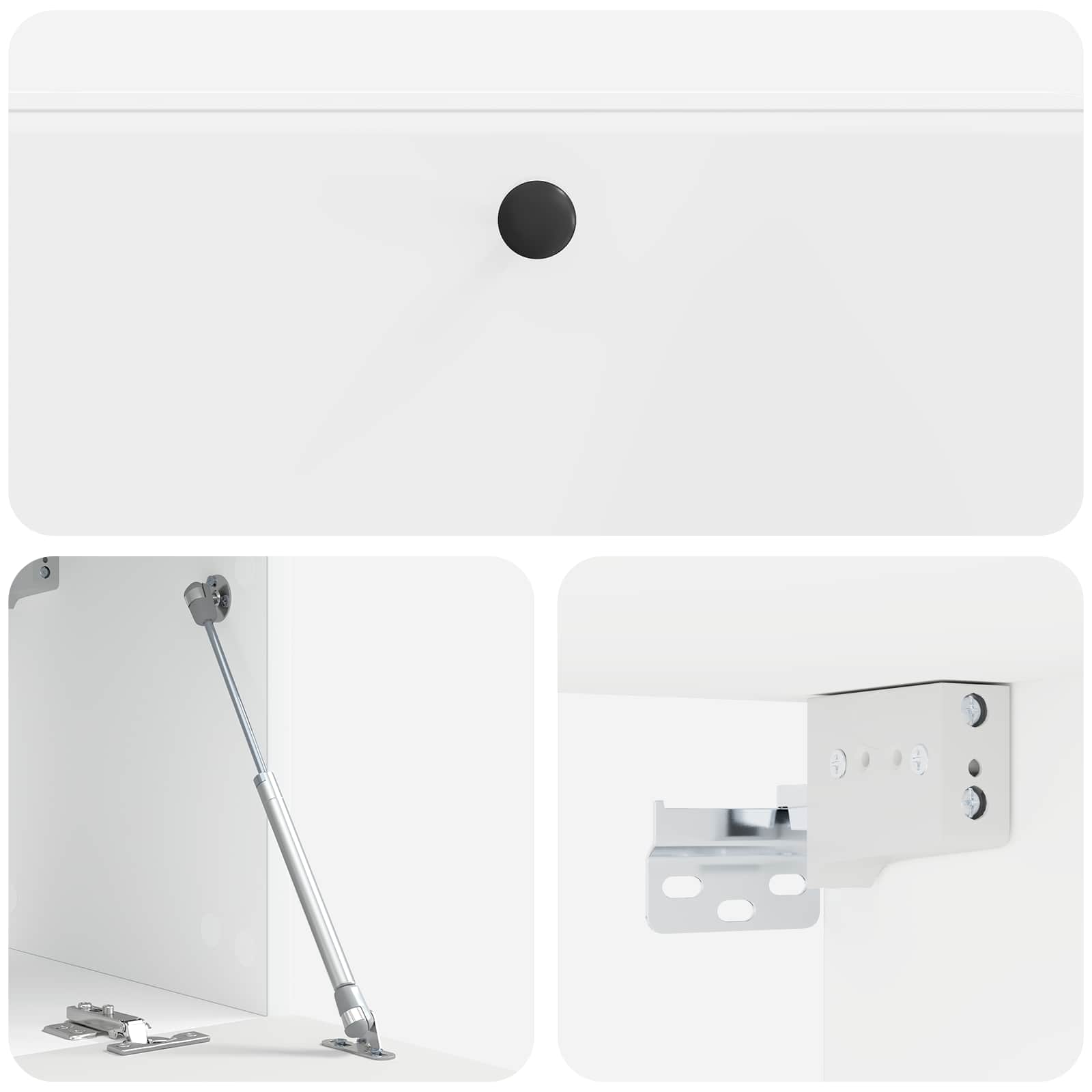 Mobile Porta TV da Muro 98 x 31 x 30 cm Bianco Lucido