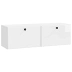 Mobile Porta TV da Muro 98 x 31 x 30 cm Bianco Lucido