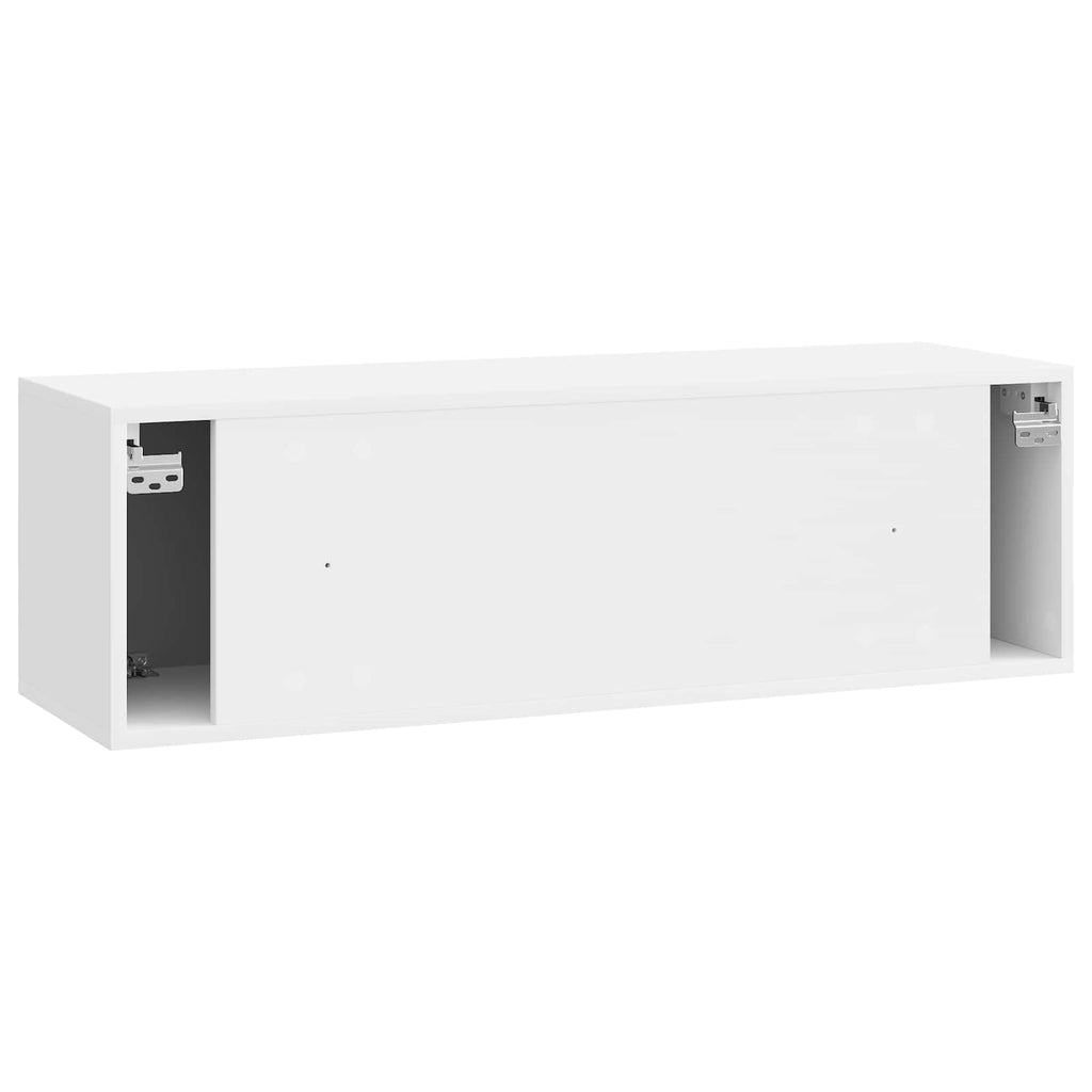 Mobile Porta TV da Muro 98 x 31 x 30 cm Bianco Lucido