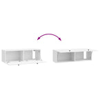 Mobile Porta TV da Muro 98 x 31 x 30 cm Bianco Lucido