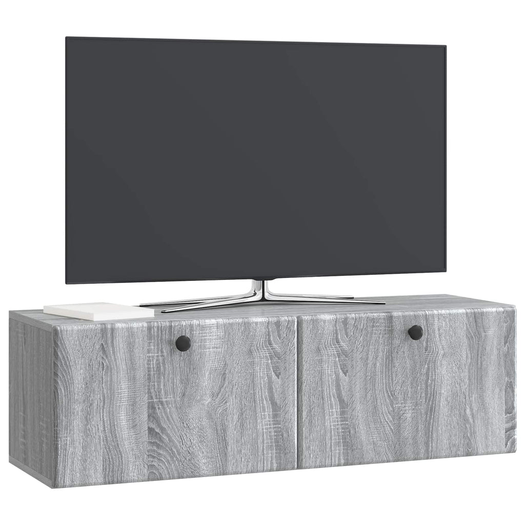 Mobile Porta TV da Muro 98 x 31 x 30 cm Sonoma grigio
