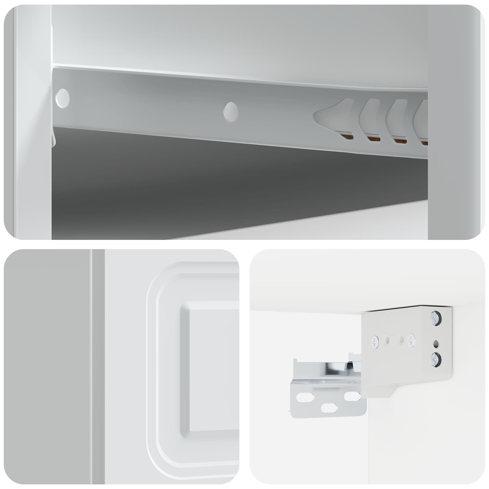 Mobiletto da notte a muro 2 pcs Bianco 34,5 x 33 x 20 cm
