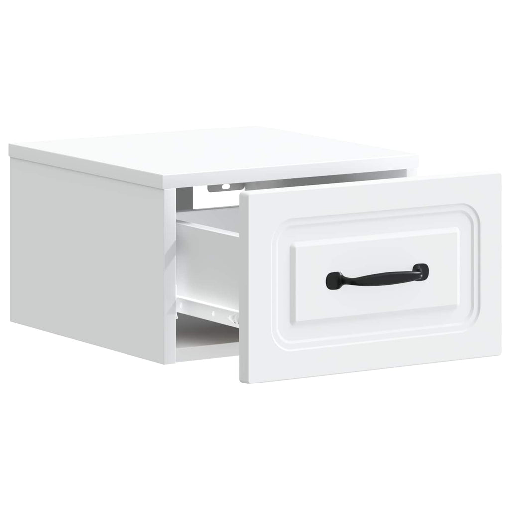 Mobiletto da notte a muro 2 pcs Bianco 34,5 x 33 x 20 cm