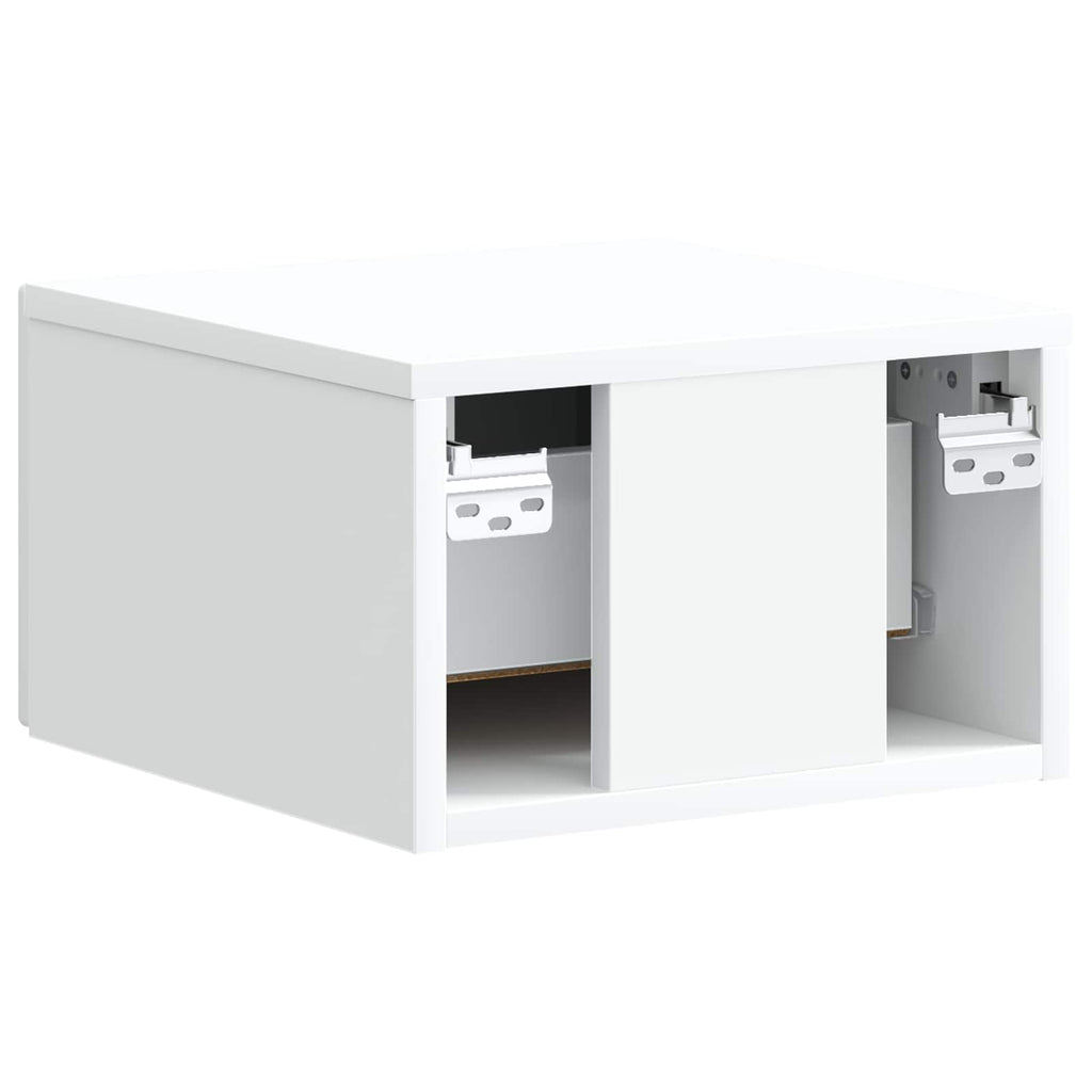 Mobiletto da notte a muro 2 pcs Bianco 34,5 x 33 x 20 cm