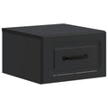 Mobiletto da notte a muro con cassetto Nero 34,5 x 33 x 20 cm