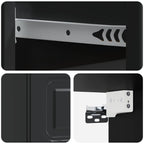 Mobiletto da notte a muro 2 pcs Nero 34,5 x 33 x 20 cm