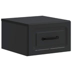 Mobiletto da notte a muro 2 pcs Nero 34,5 x 33 x 20 cm