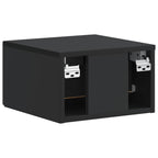 Mobiletto da notte a muro 2 pcs Nero 34,5 x 33 x 20 cm