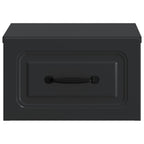 Mobiletto da notte a muro 2 pcs Nero 34,5 x 33 x 20 cm