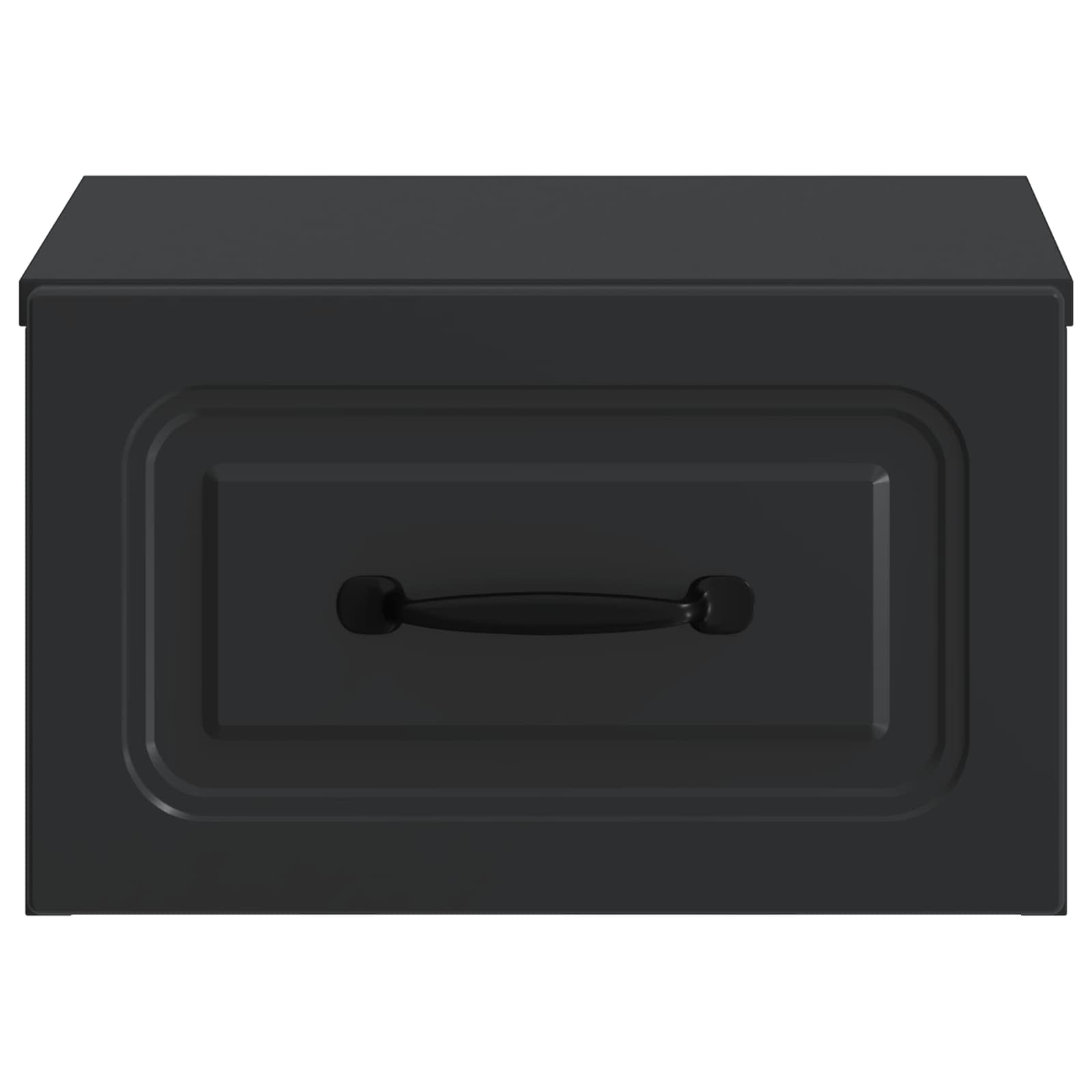 Mobiletto da notte a muro 2 pcs Nero 34,5 x 33 x 20 cm