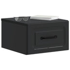 Mobiletto da notte a muro 2 pcs Nero 34,5 x 33 x 20 cm