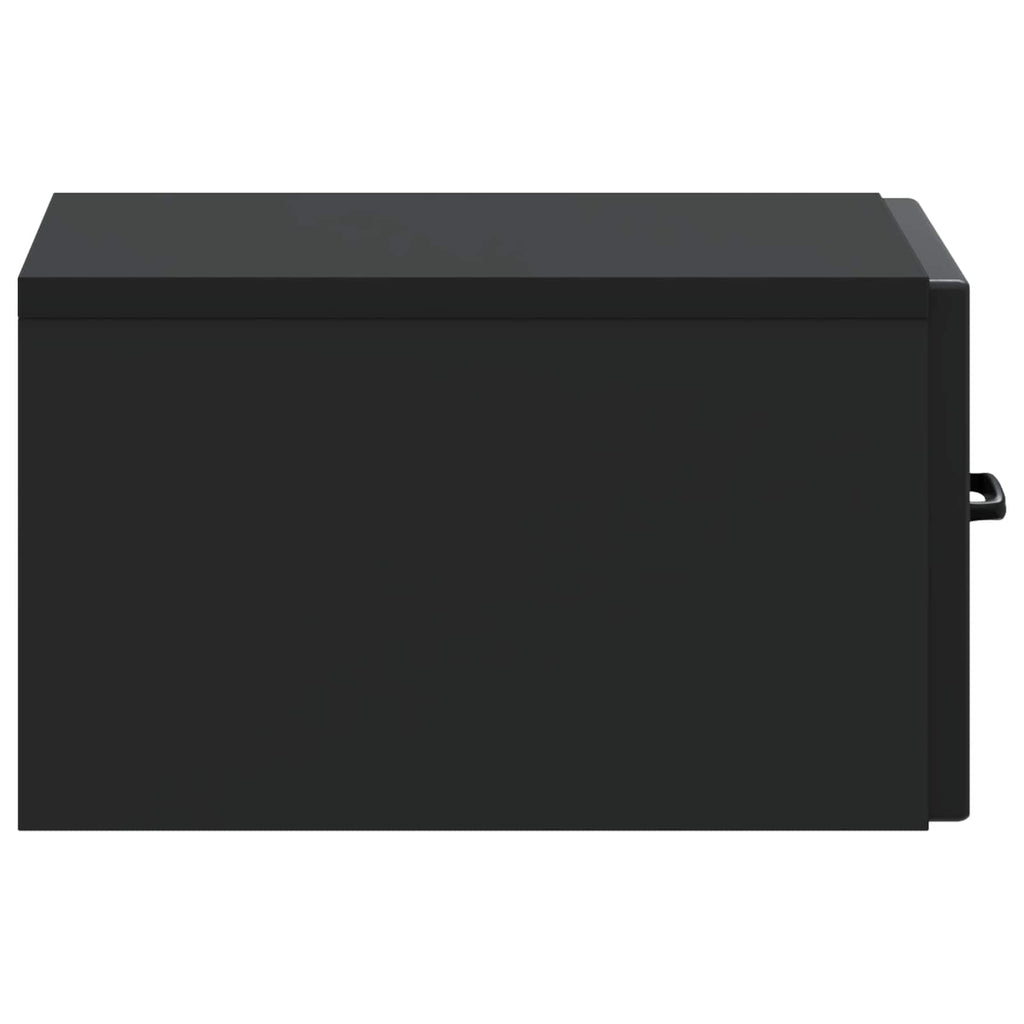 Mobiletto da notte a muro 2 pcs Nero 34,5 x 33 x 20 cm