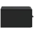 Mobiletto da notte a muro 2 pcs Nero 34,5 x 33 x 20 cm