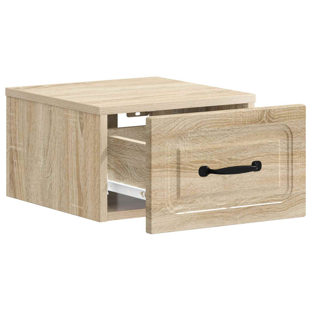 Mobiletto da notte a muro Rovere Sonoma 34,5 x 33 x 20 cm