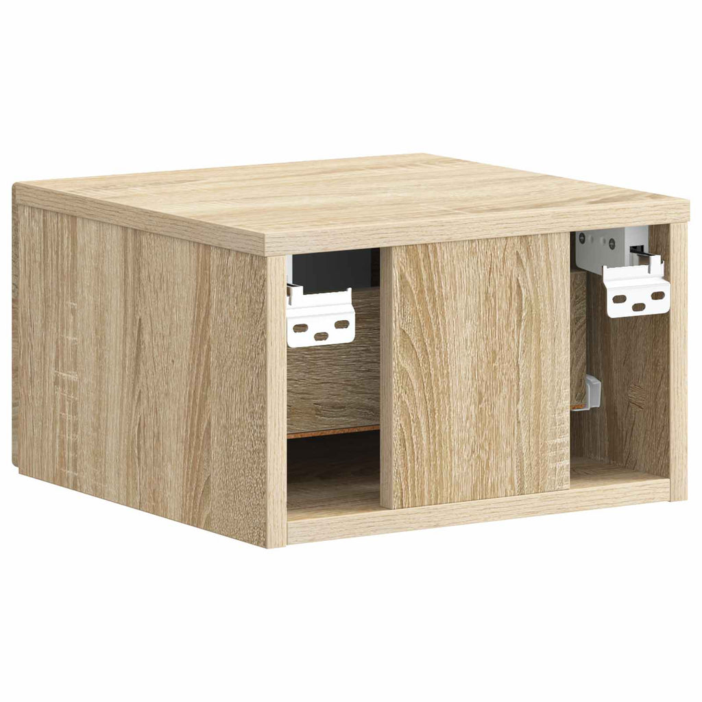 Mobiletto da notte a muro Rovere Sonoma 34,5 x 33 x 20 cm
