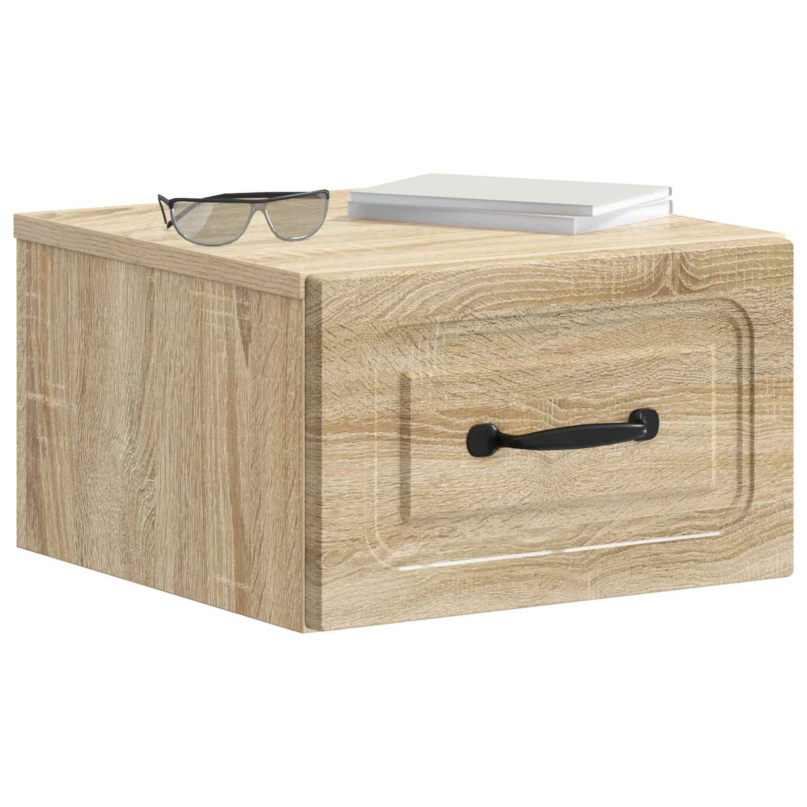 Mobiletto da notte a muro Rovere Sonoma 34,5 x 33 x 20 cm