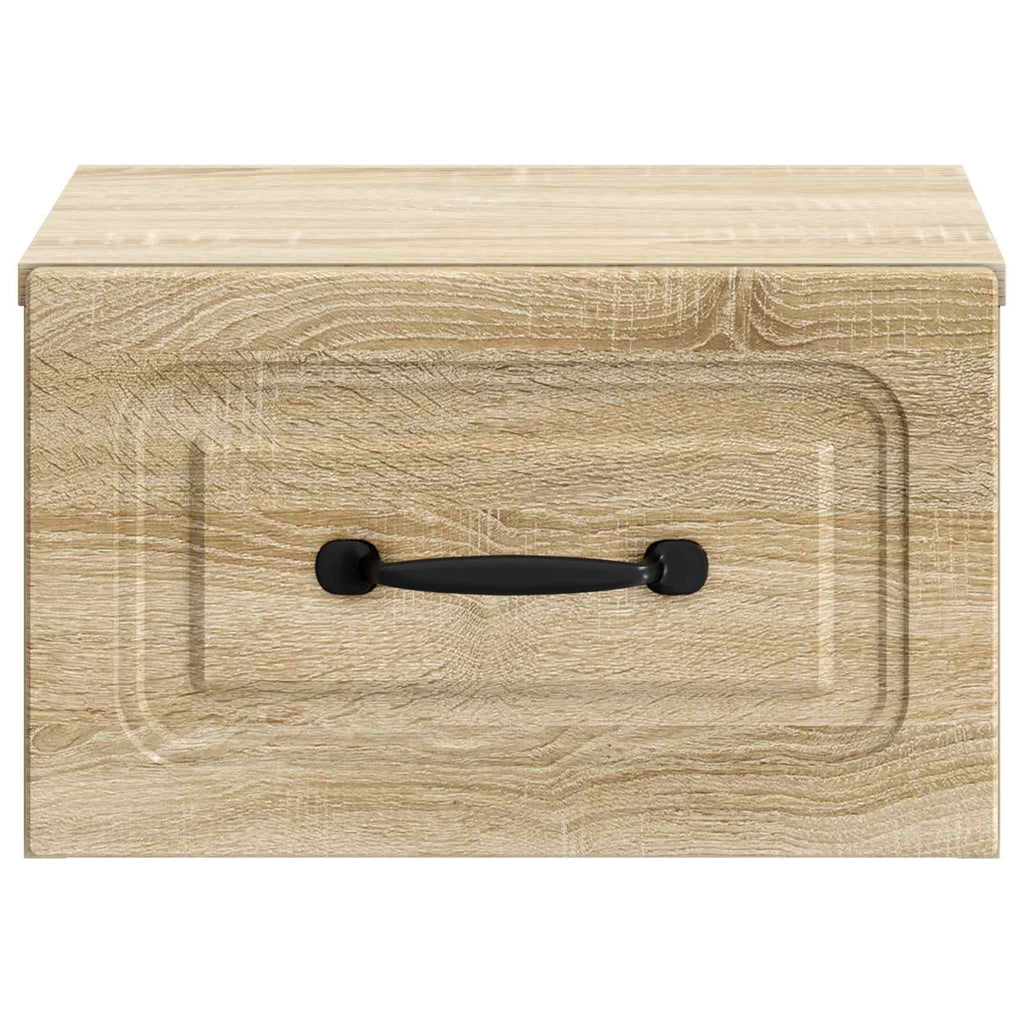 Mobiletto da notte a muro 2 pcs Rovere Sonoma 34,5 x 33 x 20 cm