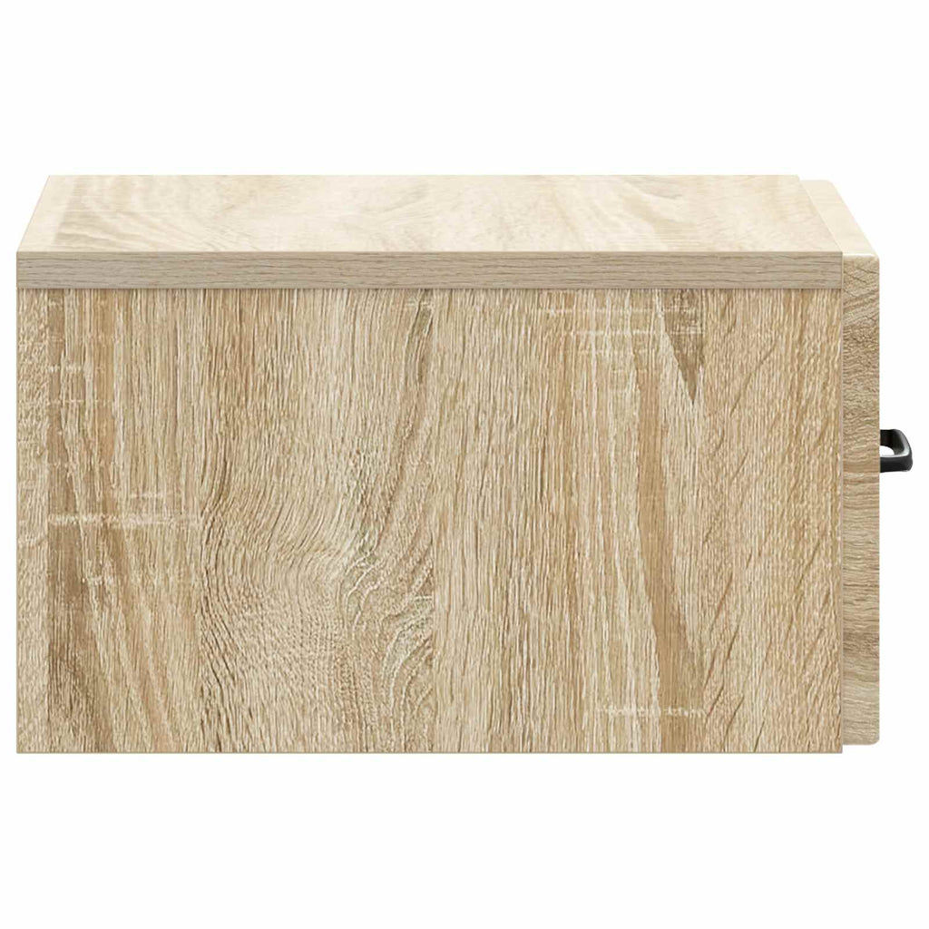 Mobiletto da notte a muro 2 pcs Rovere Sonoma 34,5 x 33 x 20 cm