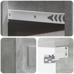 Mobiletto da notte a muro Grigio Cemento 34,5 x 33 x 20 cm
