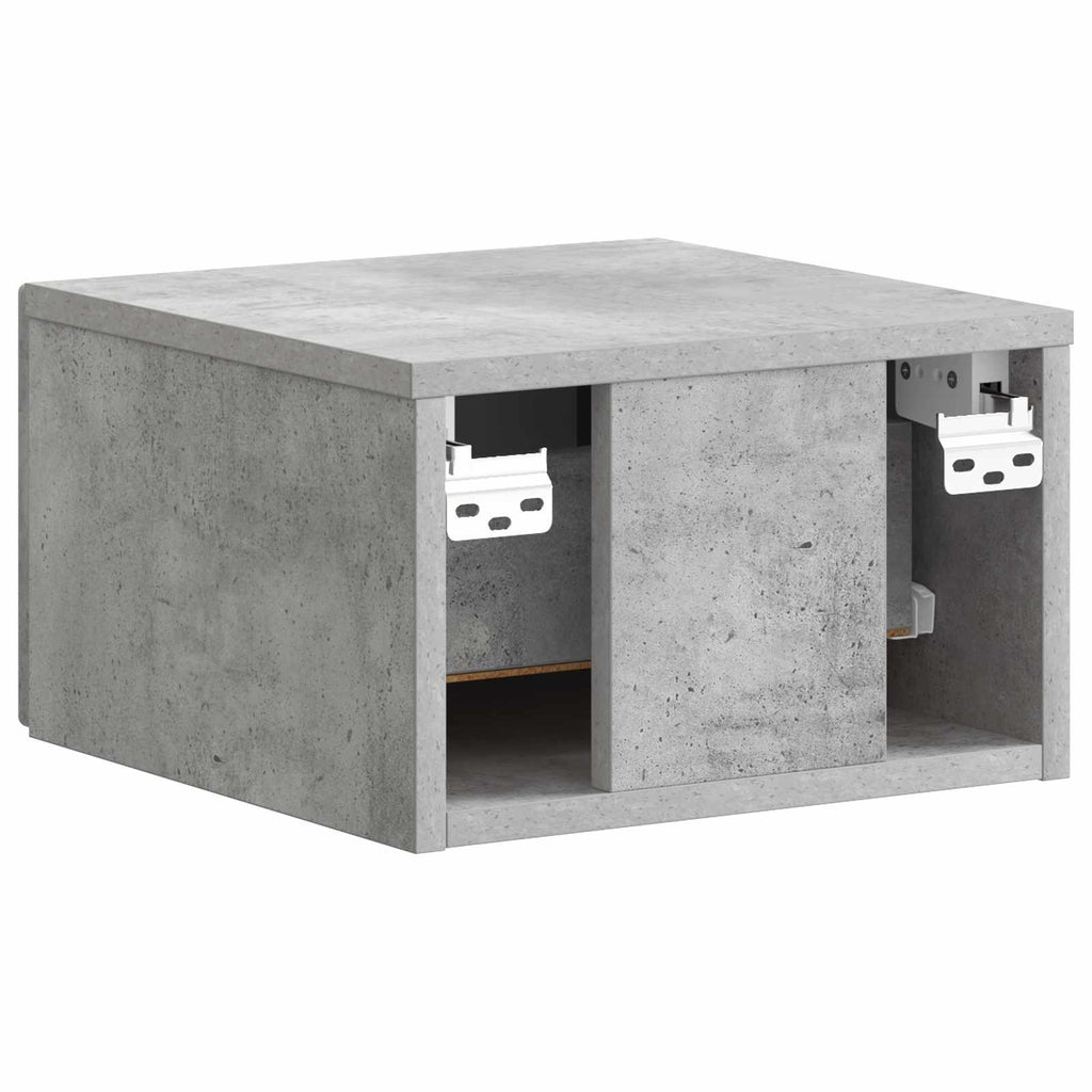 Mobiletto da notte a muro Grigio Cemento 34,5 x 33 x 20 cm