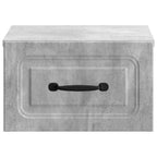 Mobiletto da notte a muro con cassetto 2 pcs Grigio Cemento
