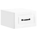 Mobiletto da notte a muro Bianco Lucido 34,5 x 33 x 20 cm