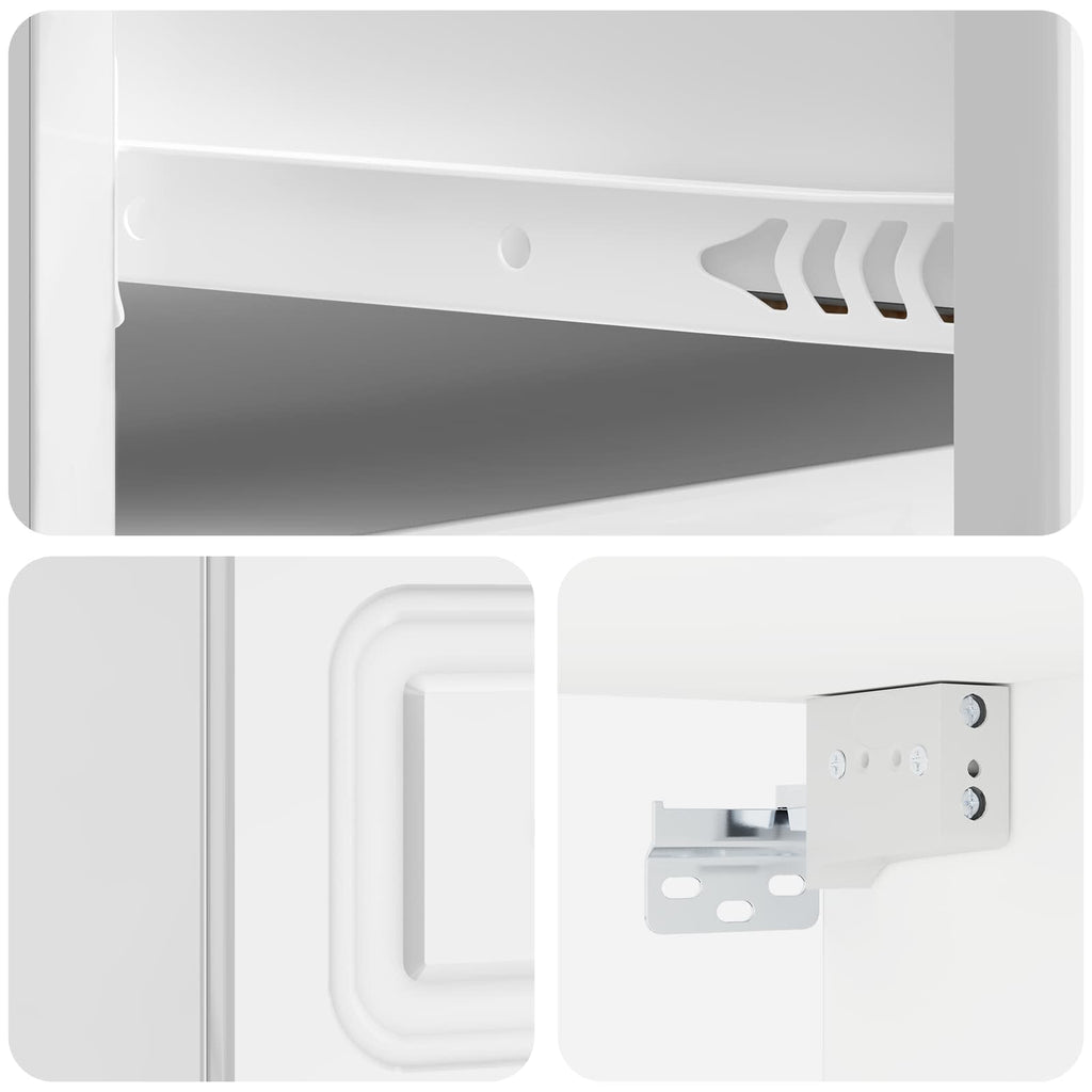 Mobiletto da notte a muro 2 pcs Bianco Lucido 34,5 x 33 x 20 cm