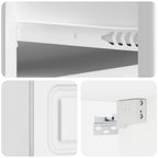 Mobiletto da notte a muro 2 pcs Bianco Lucido 34,5 x 33 x 20 cm