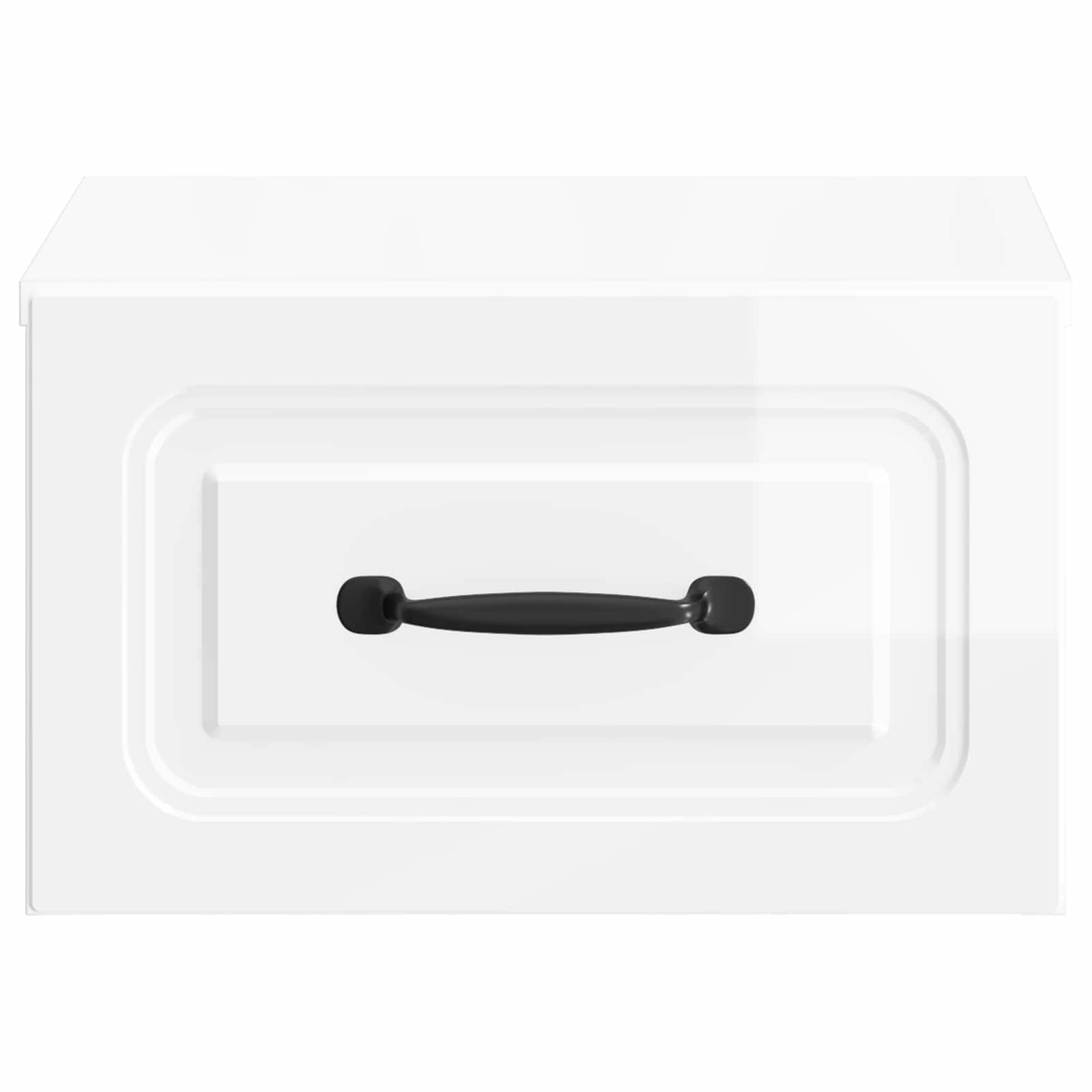 Mobiletto da notte a muro 2 pcs Bianco Lucido 34,5 x 33 x 20 cm
