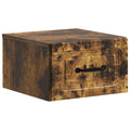 Mobiletto da notte a muro Rovere Fumo 34,5 x 33 x 20 cm