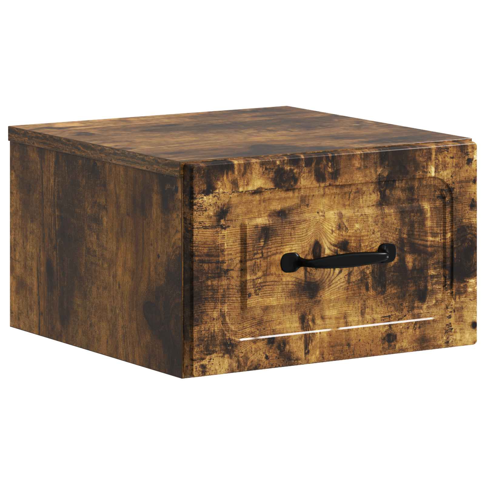 Mobiletto da notte a muro Rovere Fumo 34,5 x 33 x 20 cm
