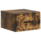 Mobiletto da notte a muro 2 pcs Rovere Fumo 34,5 x 33 x 20 cm