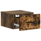Mobiletto da notte a muro 2 pcs Rovere Fumo 34,5 x 33 x 20 cm