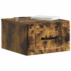 Mobiletto da notte a muro 2 pcs Rovere Fumo 34,5 x 33 x 20 cm