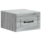 Mobiletto da notte a muro Grigio Sonoma 34,5 x 33 x 20 cm