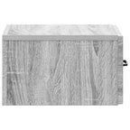 Mobiletto da notte a muro Grigio Sonoma 34,5 x 33 x 20 cm