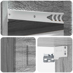 Mobiletto da notte a muro 2 pcs Grigio Sonoma 34,5 x 33 x 20 cm