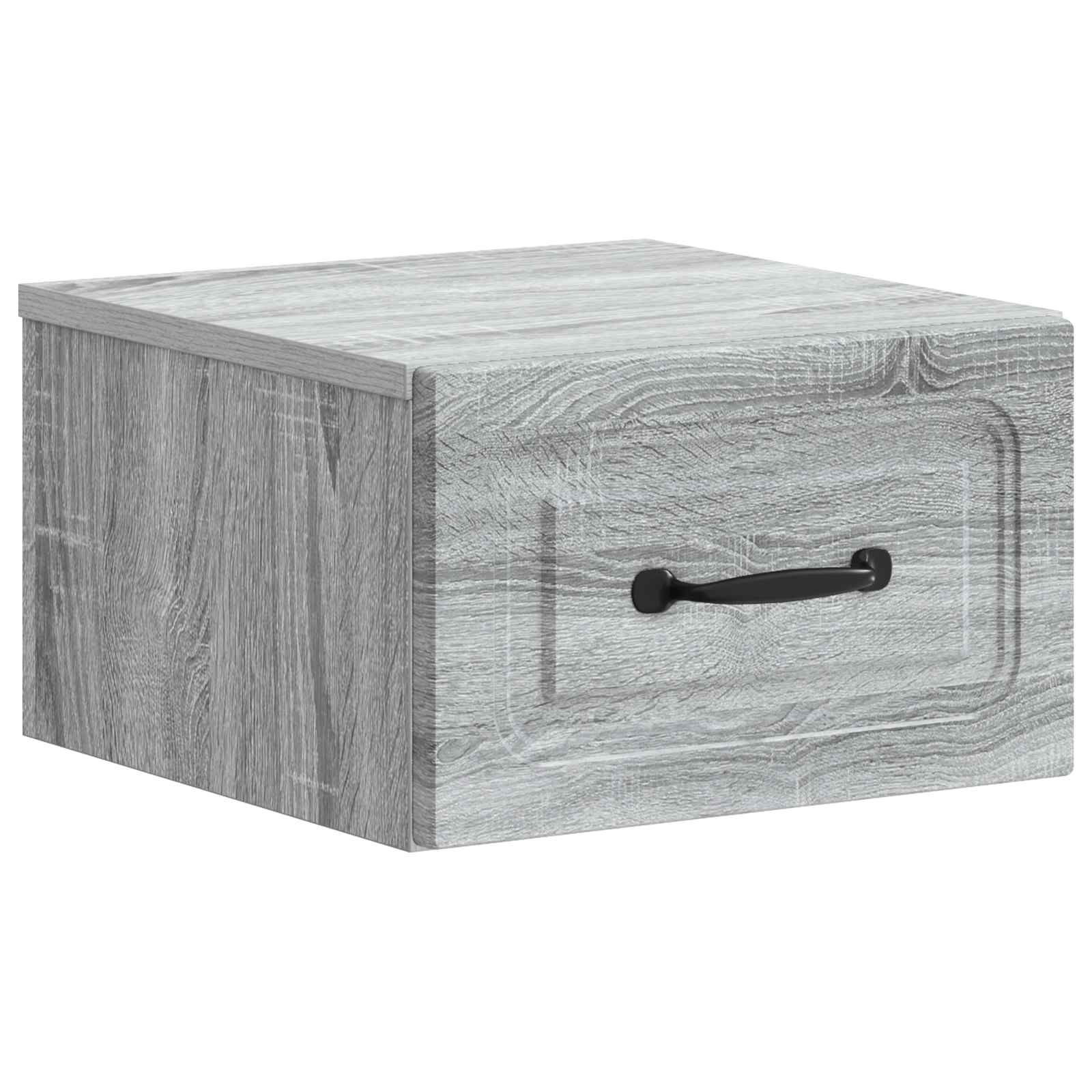 Mobiletto da notte a muro 2 pcs Grigio Sonoma 34,5 x 33 x 20 cm