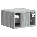 Mobiletto da notte a muro 2 pcs Grigio Sonoma 34,5 x 33 x 20 cm