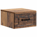 Mobiletto da notte a muro Legno antico 34,5 x 33 x 20 cm