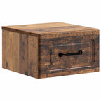 Mobiletto da notte a muro Legno antico 34,5 x 33 x 20 cm