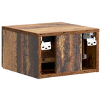 Mobiletto da notte a muro 2 pcs Legno antico 34,5 x 33 x 20 cm