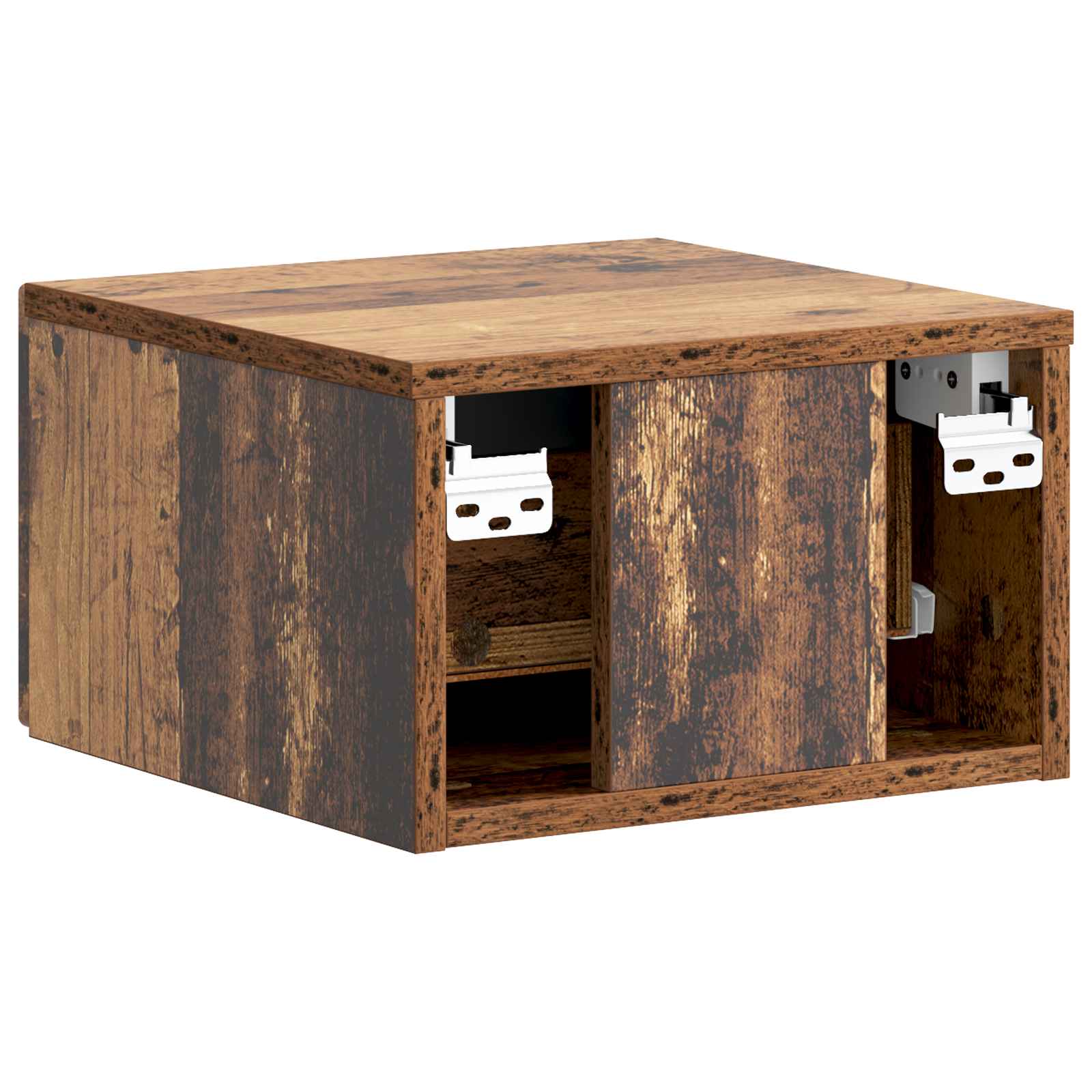 Mobiletto da notte a muro 2 pcs Legno antico 34,5 x 33 x 20 cm