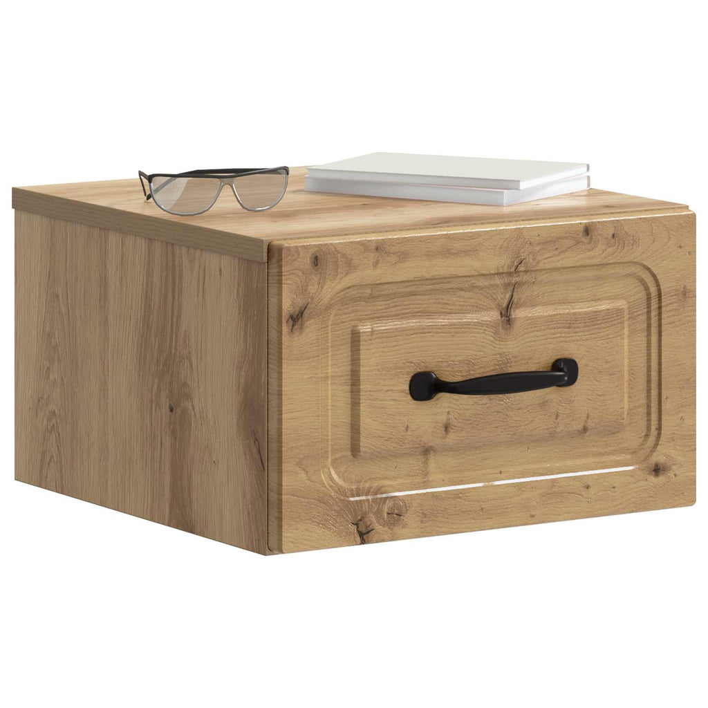 Mobiletto da notte a muro Rovere Artigianale 34,5 x 33 x 20 cm