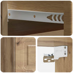 Mobiletto da notte a muro con cassetto 2 pcs Rovere Artigianale