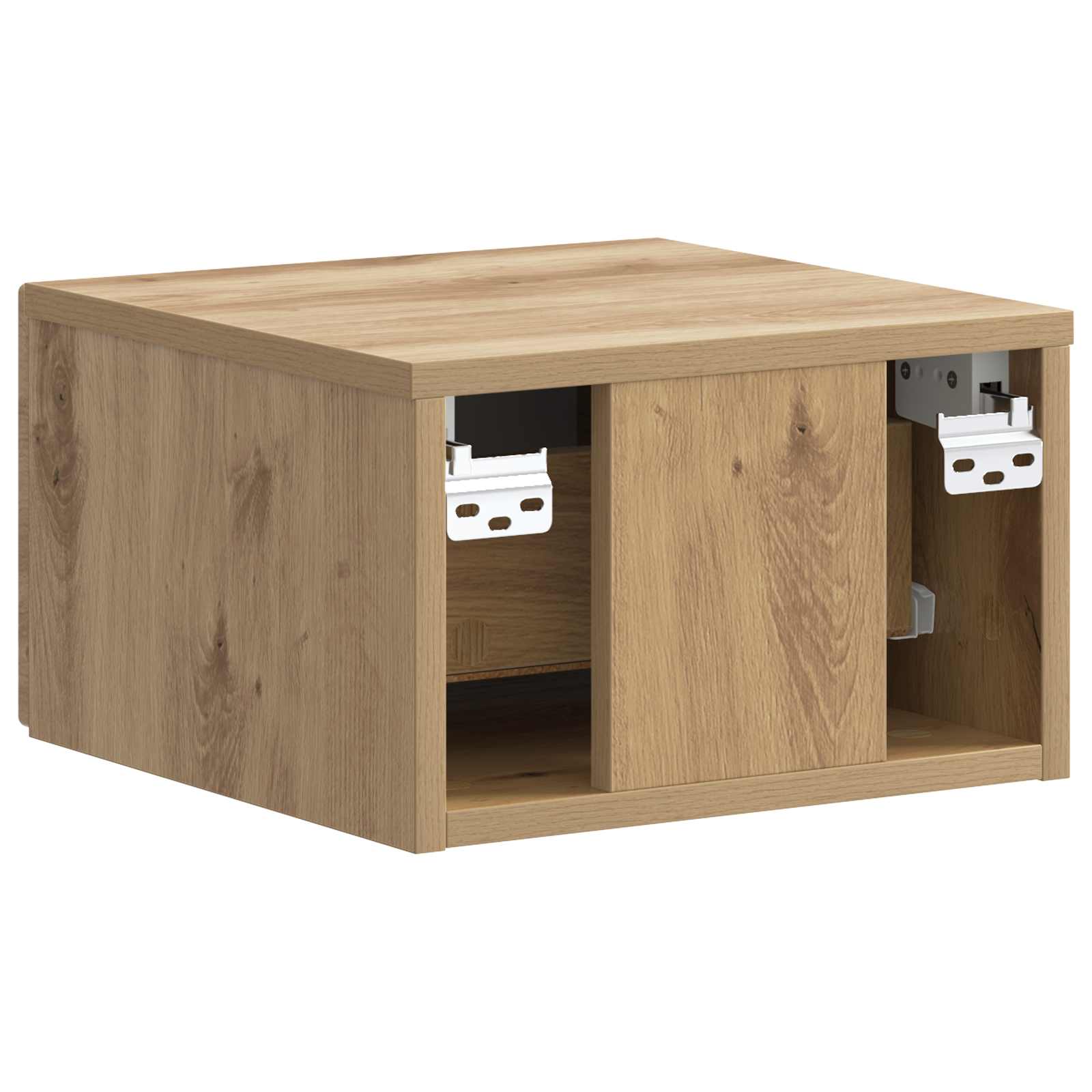 Mobiletto da notte a muro con cassetto 2 pcs Rovere Artigianale