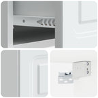 Mobiletto da notte a muro 2 pcs Bianco 49 x 34,5 x 20 cm