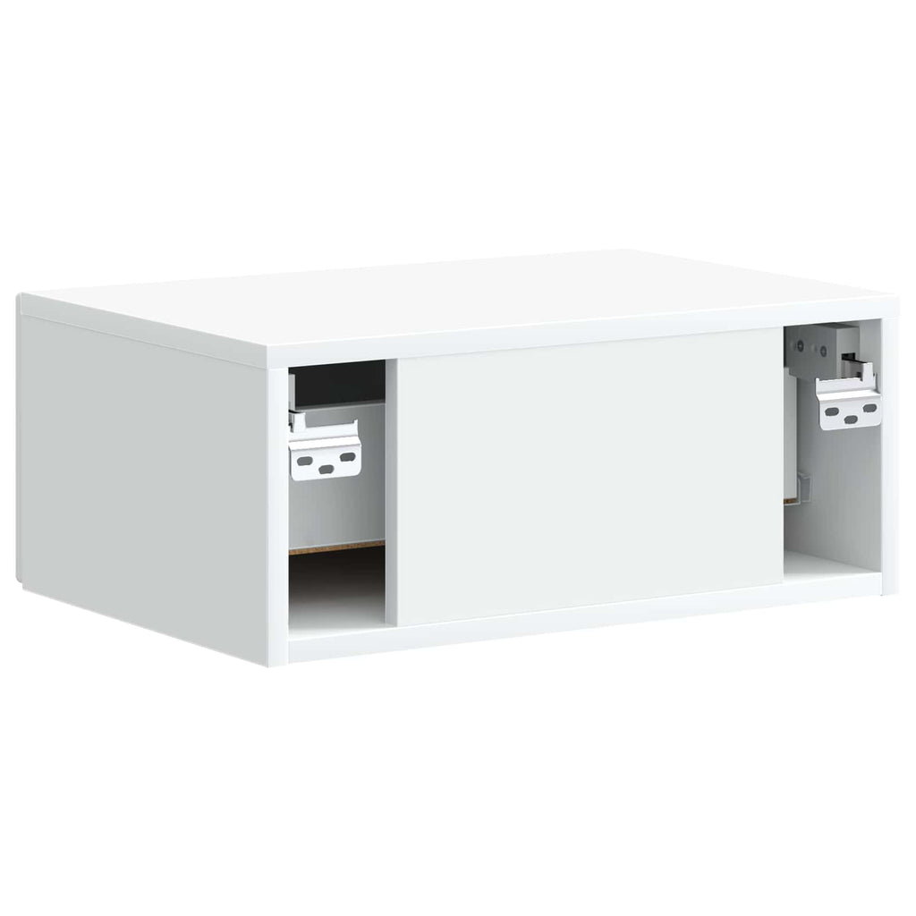 Mobiletto da notte a muro 2 pcs Bianco 49 x 34,5 x 20 cm