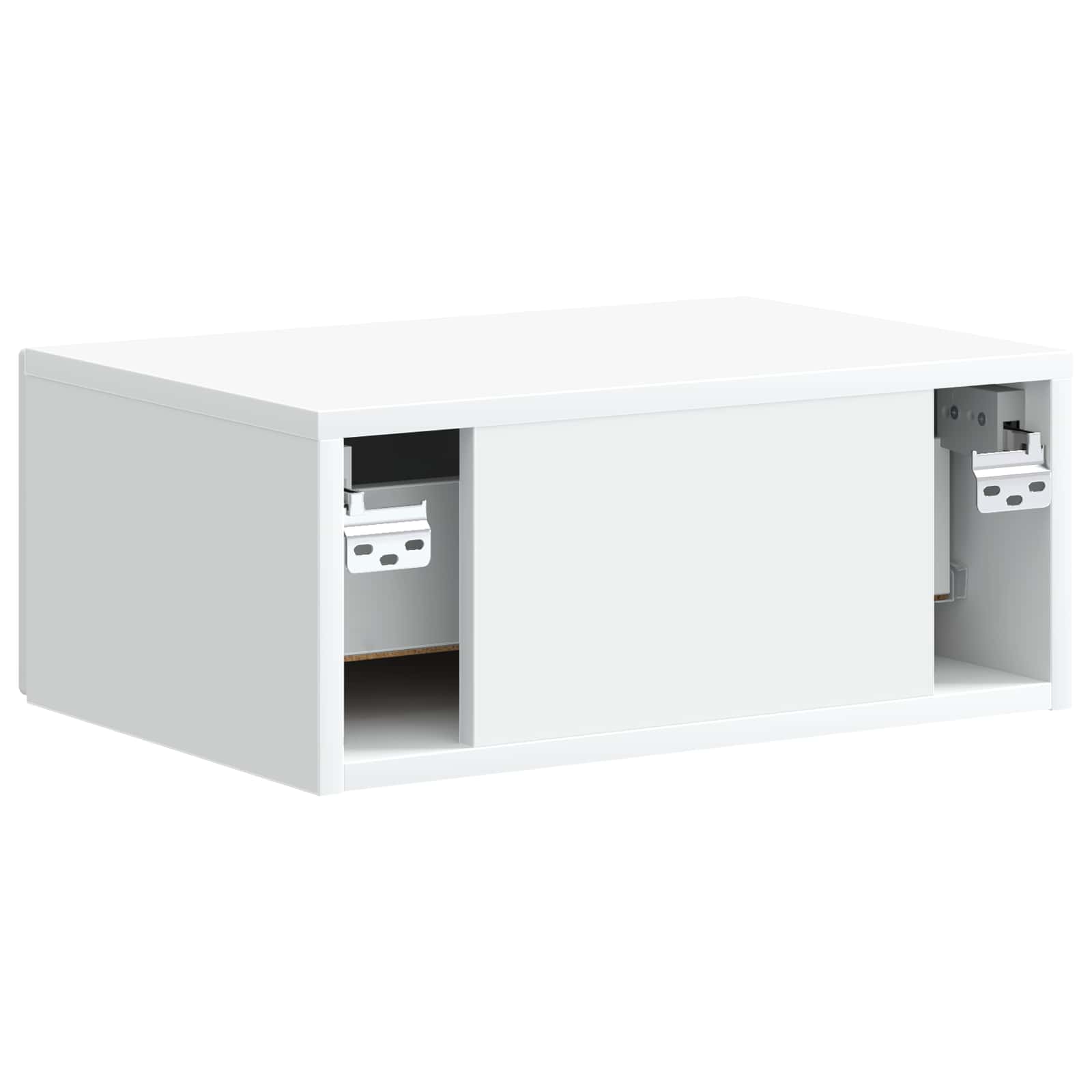 Mobiletto da notte a muro 2 pcs Bianco 49 x 34,5 x 20 cm